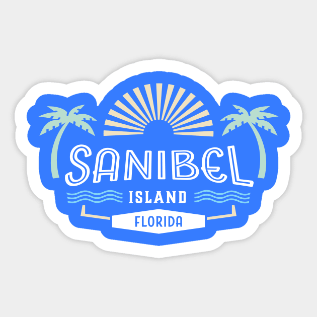 Sanibel Island Florida Sticker by AntiqueImages